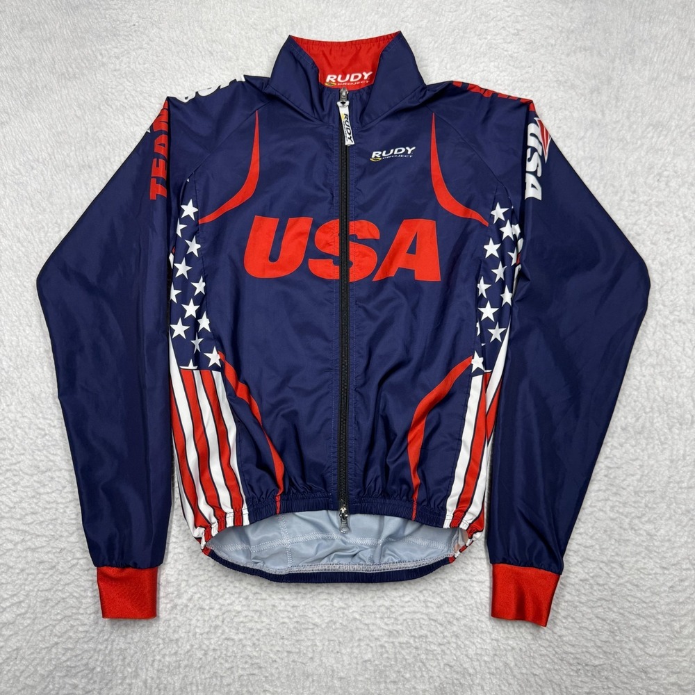 Rudy Project USA Cycling Jacket Windbreaker Stars Stripes Team USA Size XS